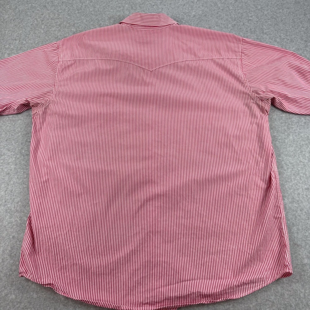Panhandle‎ Rough Stock Mens 2XL Red Stripe Western Pearl Snap Shirt R0S5046 - Picture 5 of 8